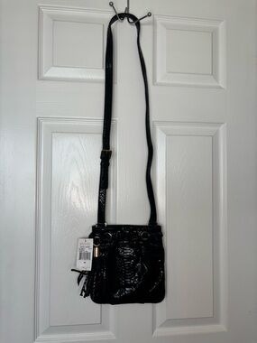 Michael Kors braided grommet in black Crossbody Bag - Textured genuine leather
